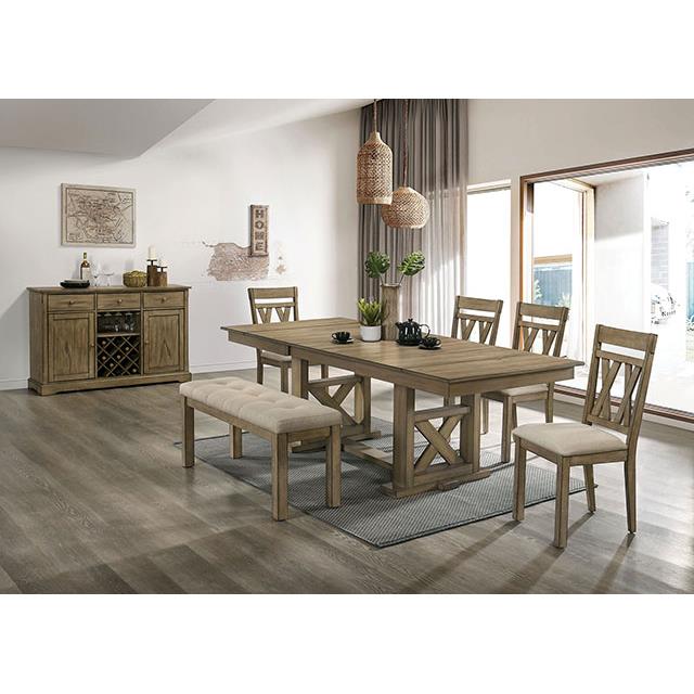 Furniture of America Templemore CM3514BR-BN Bench IMAGE 2
