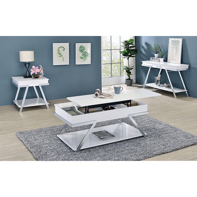 Furniture of America Titus CM4193WH-C Coffee Table IMAGE 2