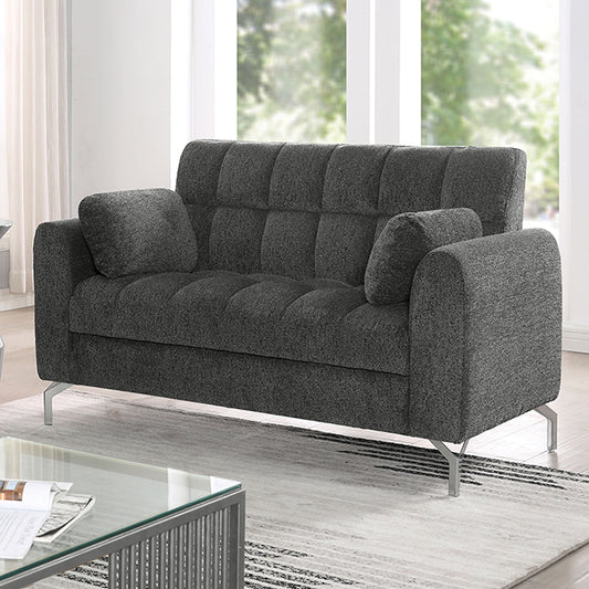 Furniture of America Lupin Stationary Loveseat CM6259DG-LV IMAGE 1