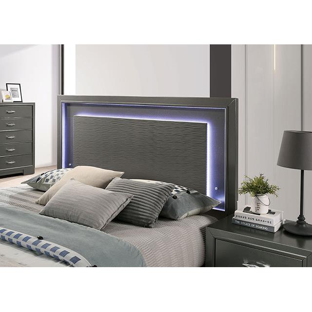 Furniture of America Alison CM7416GY-CK California King Bed IMAGE 3