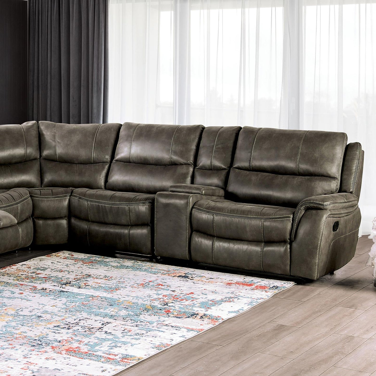 Furniture of America Jerominus CM9912DG-SECT Sectional IMAGE 1