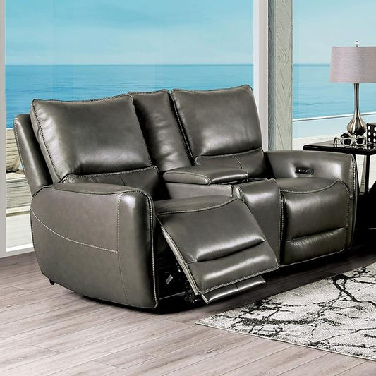 Furniture of America Phineas CM9921GY-LV-PM Power Loveseat IMAGE 1