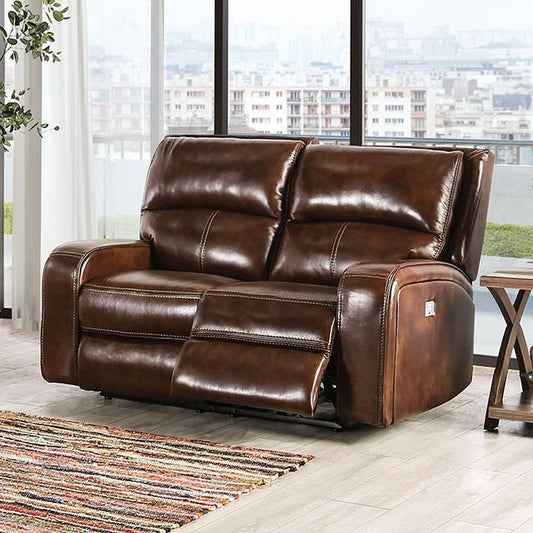 Furniture of America Soterios CM9924MB-LV-PM Power Loveseat IMAGE 1