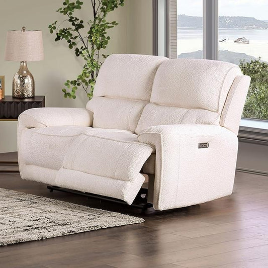 Furniture of America Morcote FM62001BG-LV-PM Power Loveseat IMAGE 1