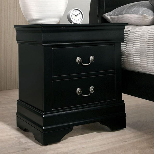Furniture of America Louis Philippe FM7866BK-N Night Stand IMAGE 1