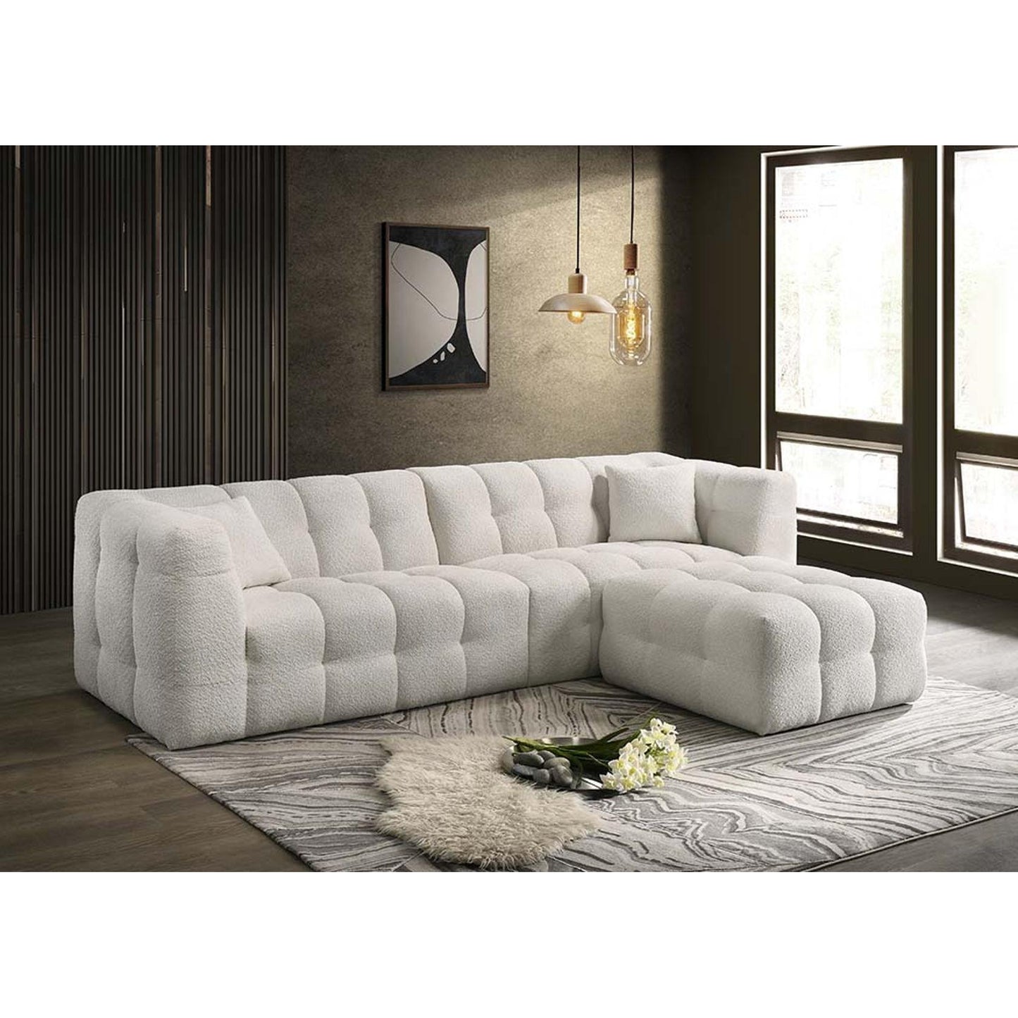 Generation Trade Juniper 505133 Sectional With Ottoman - White IMAGE 1