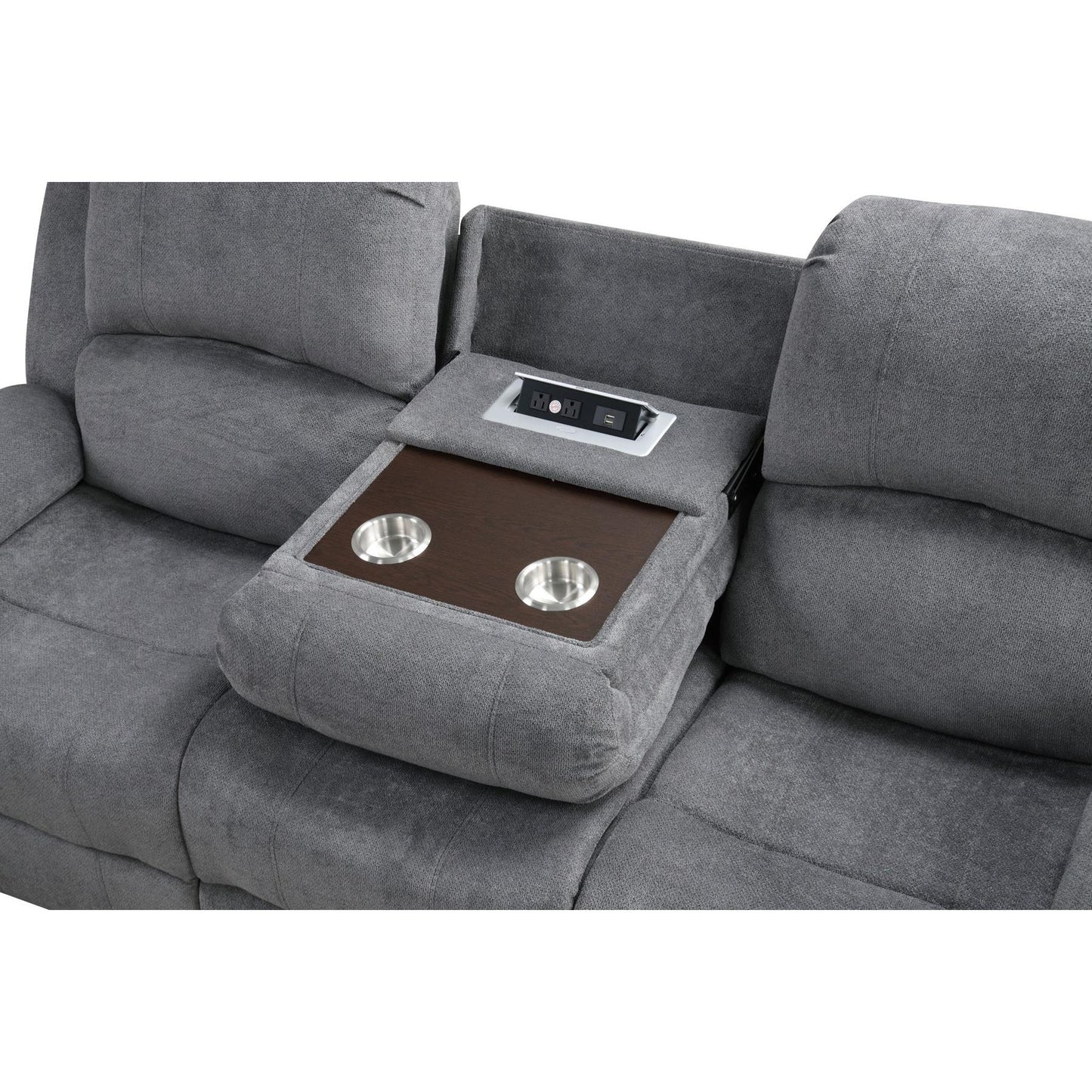 Generation Trade Westwood 680040 Microfibre Sofa - Grey IMAGE 1