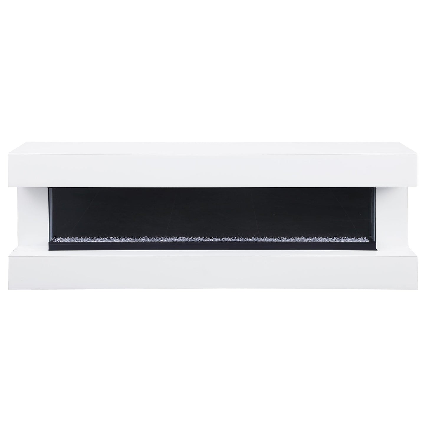 Coaster Furniture Vallerie 710023 71" TV Stand with Visual Flame Box - White IMAGE 3