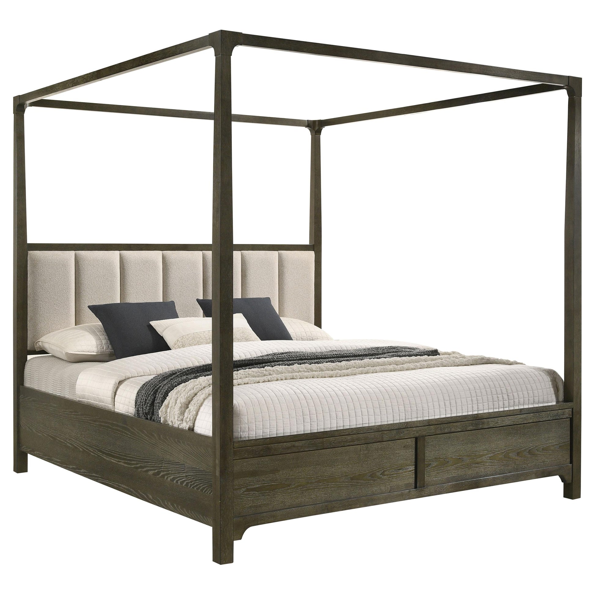 Coaster Furniture Gran Park 224931Q Queen Canopy Bed - Dark Cocoa IMAGE 1