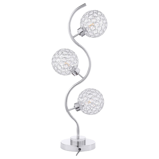 Coaster Furniture Amberley 920232 33-inch 3-light Curvy Metal Table Lamp - Silver IMAGE 1