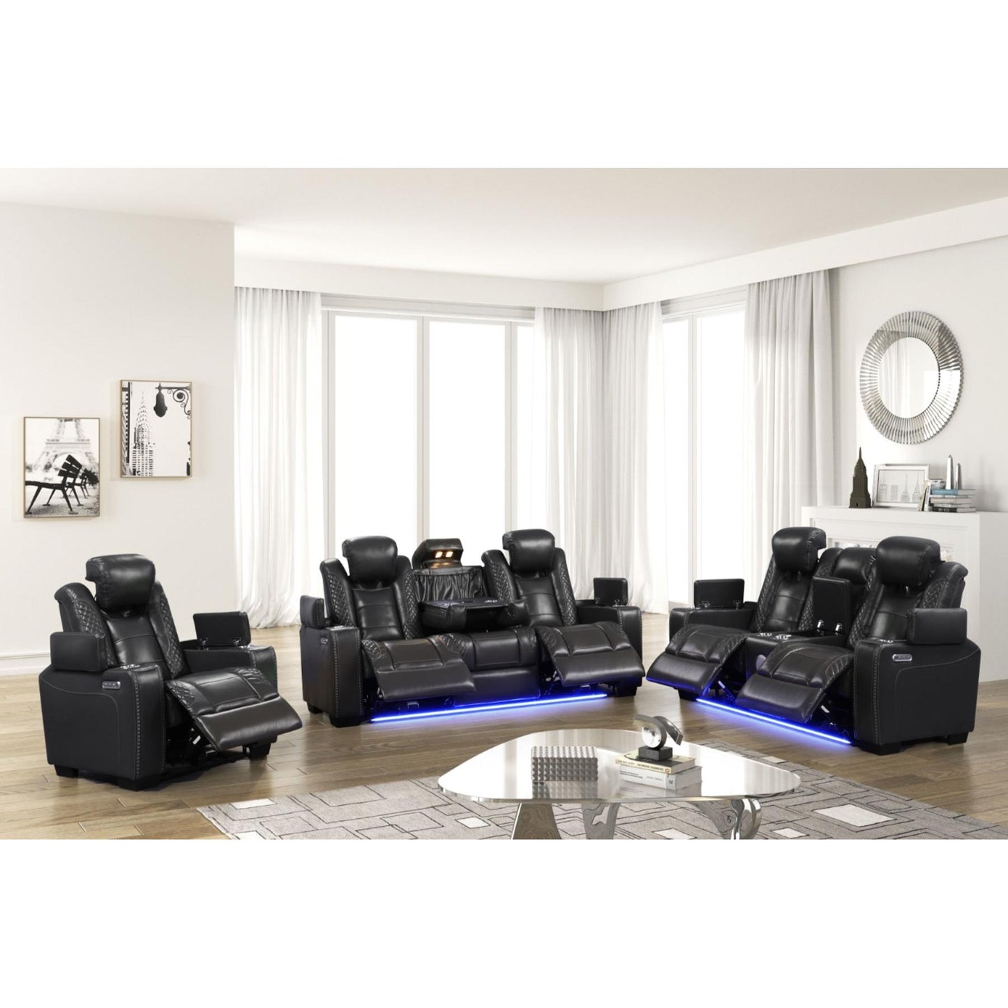 Generation Trade Journey 602292 Power Single Recliner - Black IMAGE 2