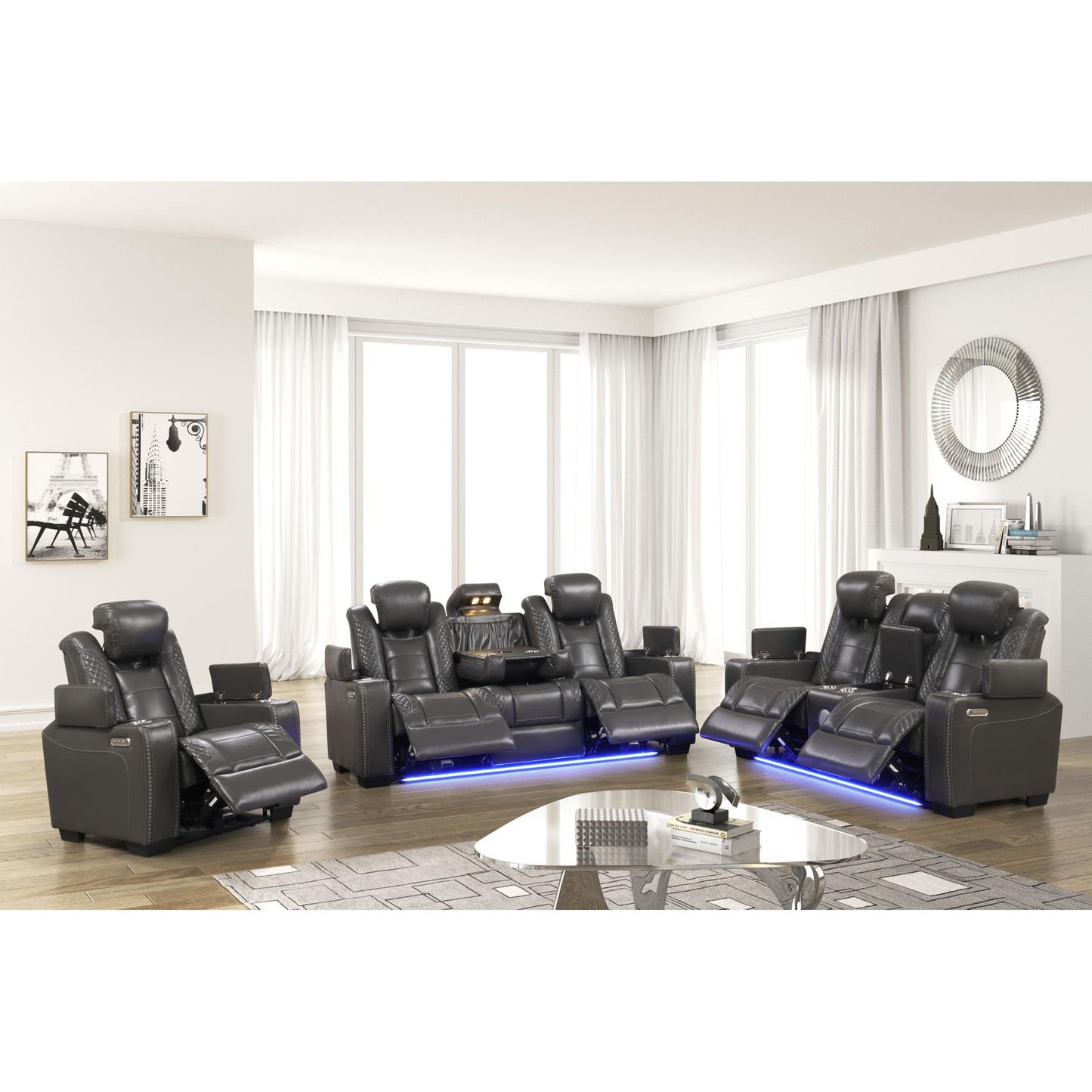 Generation Trade Journey 602092 Grey Power Single Recliner - Grey IMAGE 2