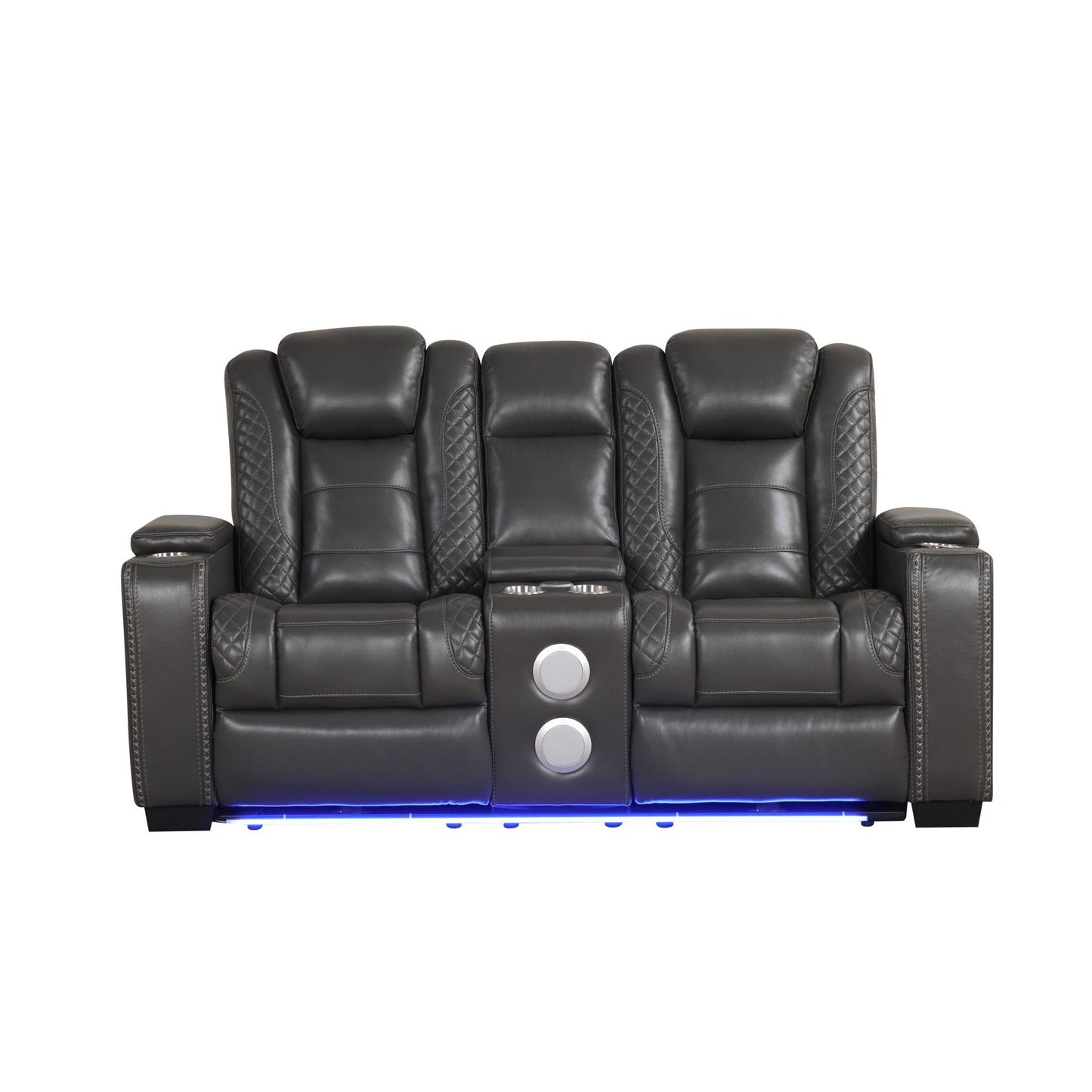 Generation Trade Journey 602091 Grey Power Loveseat Console - Grey IMAGE 1