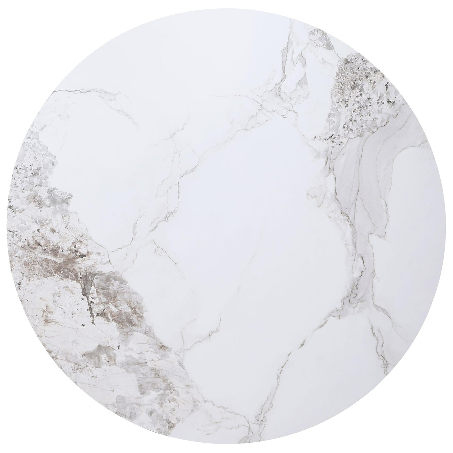 Coaster Furniture Acadia 105580 Round 53-inch Sintered Stone Top Dining Table - White IMAGE 2