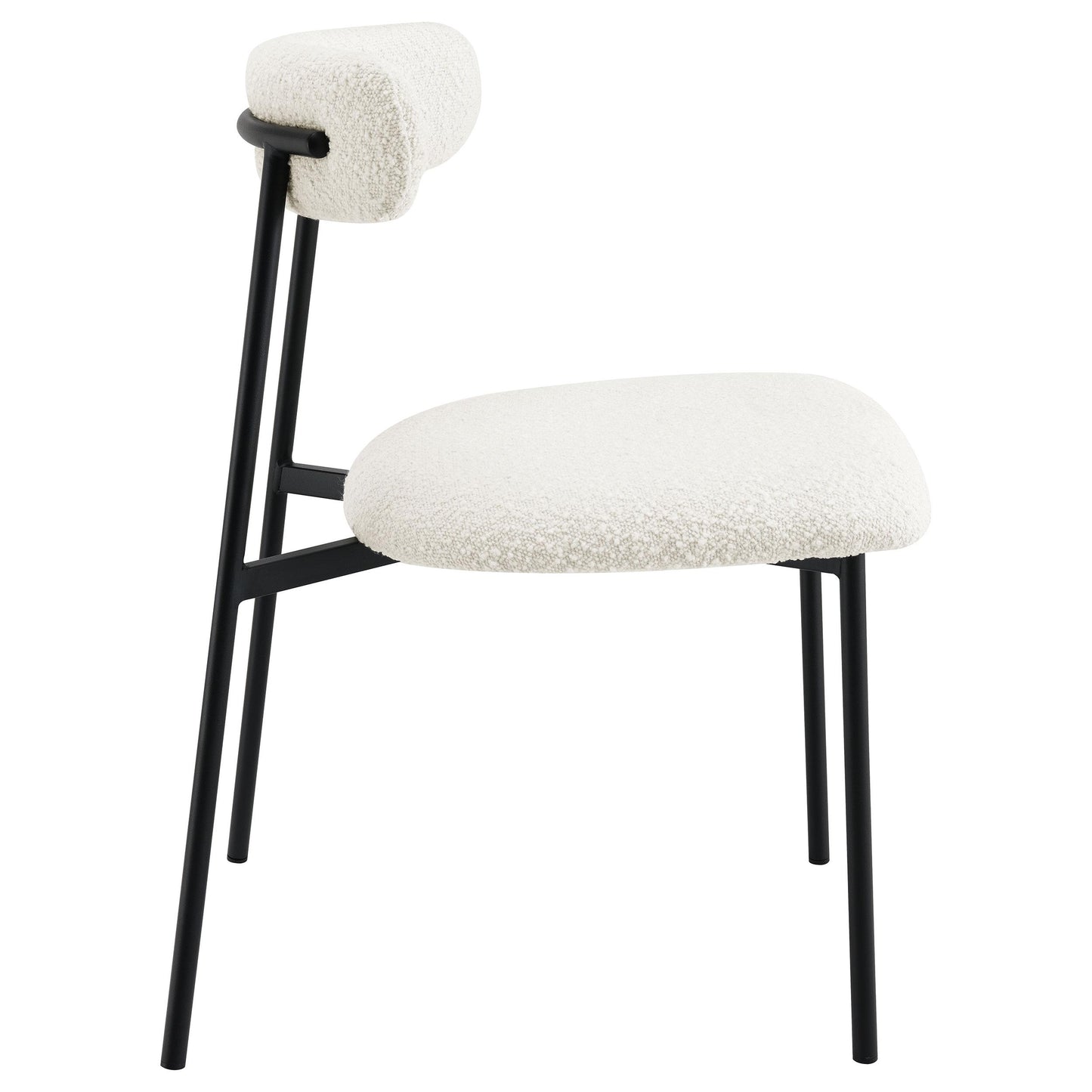 Coaster Furniture Anzio 108292 Boucle Upholstered Dining Side Chair - White IMAGE 7