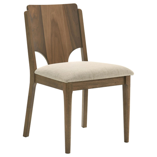Coaster Furniture Crestmore 108572 Dining Chair - Upholstered Seat Walnut IMAGE 1