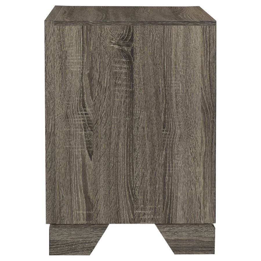 Coaster Furniture Wright 223342 2-Drawer Nightstand Bedside Table - Brown Oak IMAGE 5