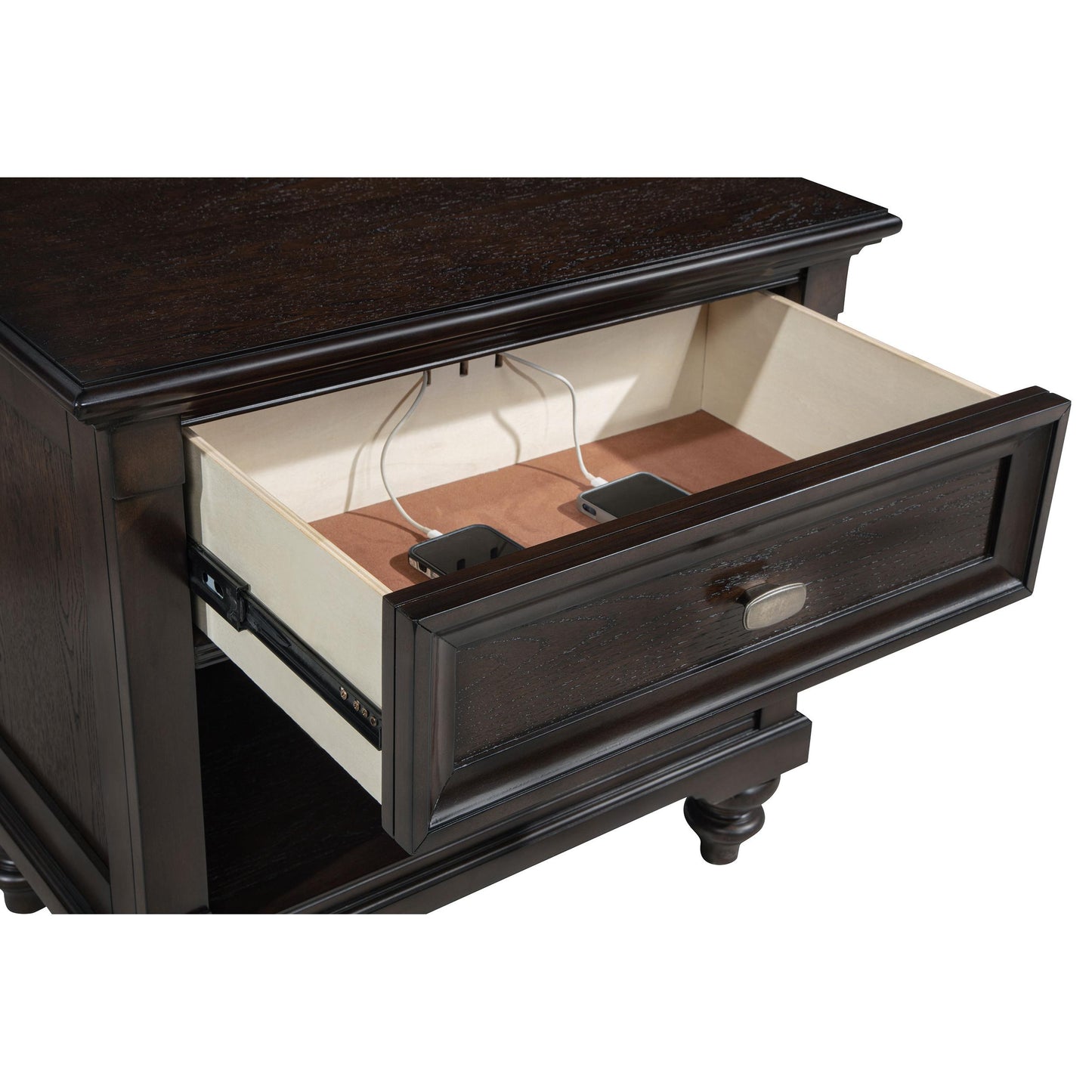 Coaster Furniture Andover 223632 1-Drawer Nightstand Bedside Table - Dark Oak IMAGE 10