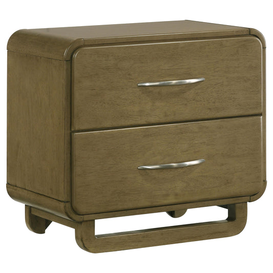 Coaster Furniture Amsbury 224272 2-Drawer Nightstand Bedside Table - Nutmeg IMAGE 1