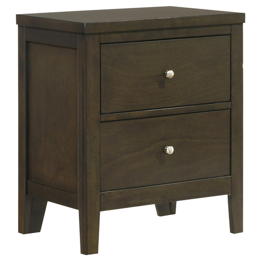 Coaster Furniture Wilkes 224422 2-Drawer Nightstand Bedside Table - Dark Cocoa IMAGE 1