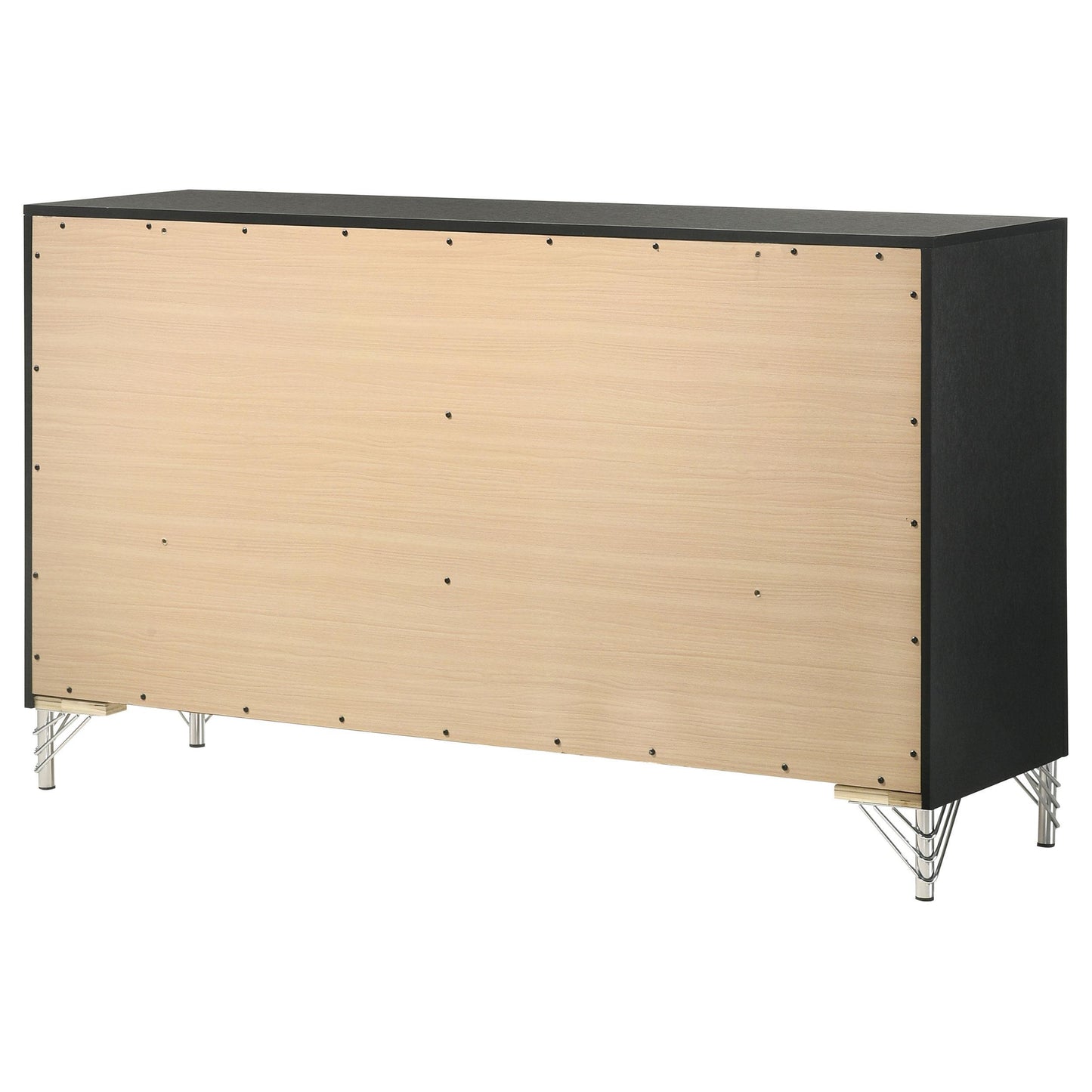 Coaster Furniture Lucia 224993 6-Drawer Dresser Cabinet - Black IMAGE 8
