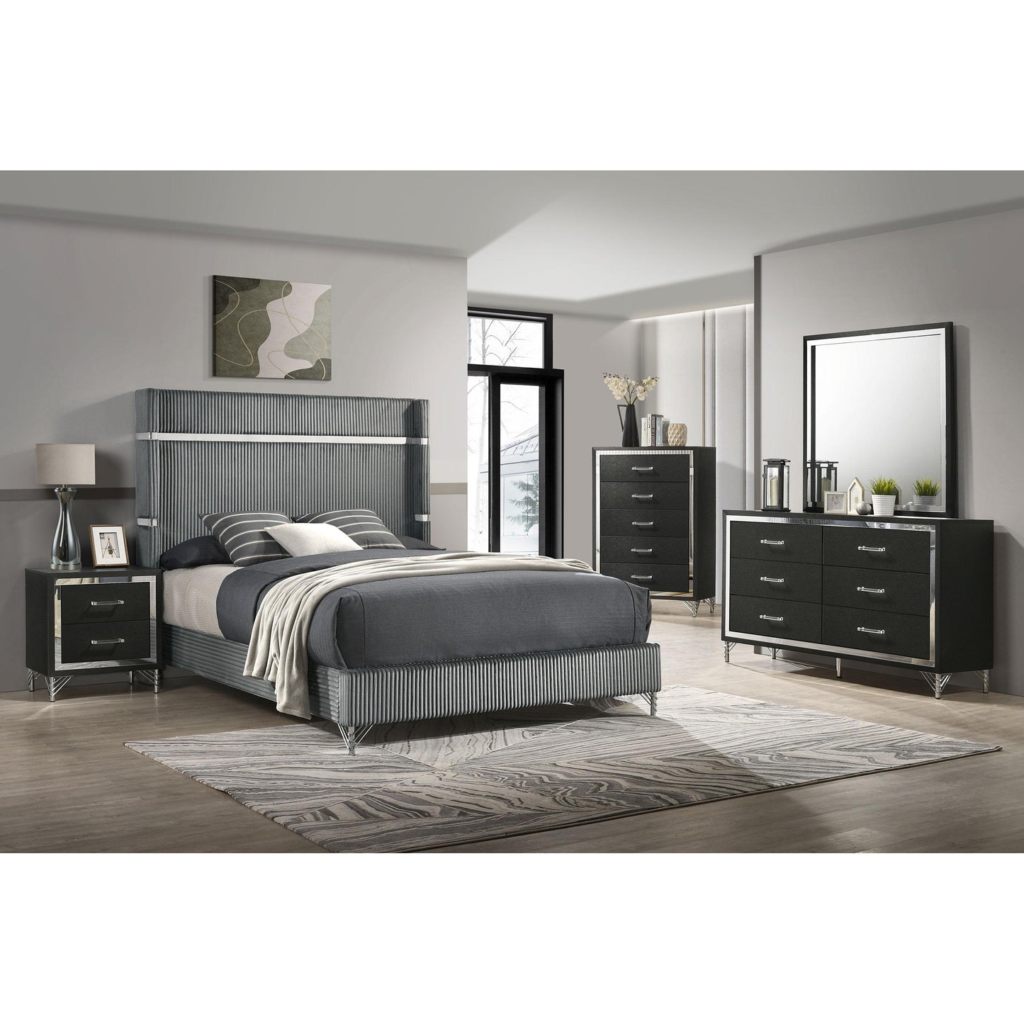 Coaster Furniture Lucia 224995 5-Drawer Bedroom Chest of Drawers - Black IMAGE 10