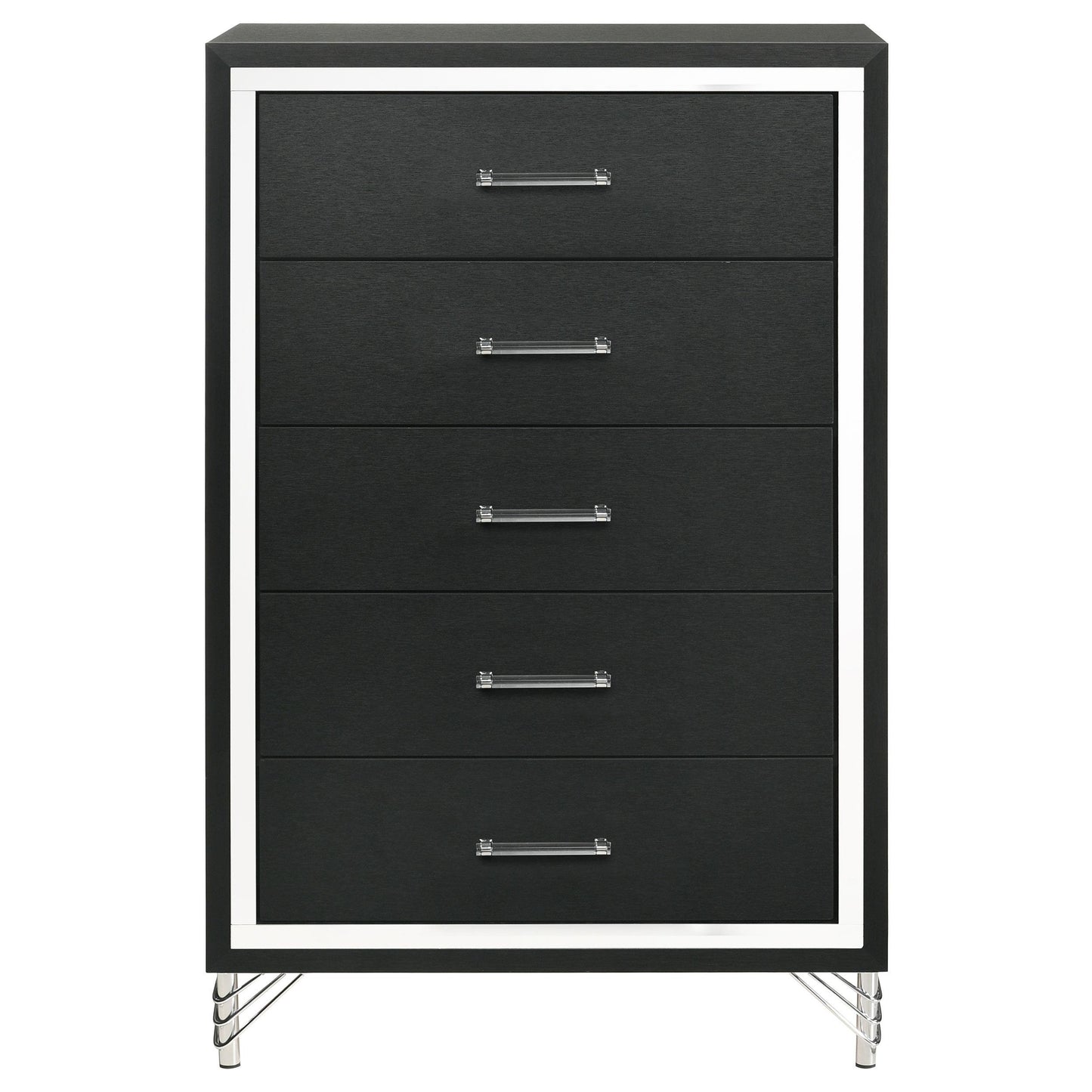 Coaster Furniture Lucia 224995 5-Drawer Bedroom Chest of Drawers - Black IMAGE 3
