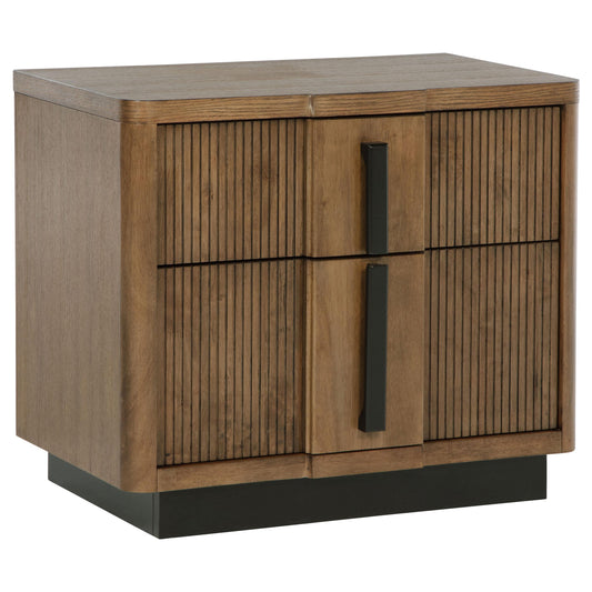 Coaster Furniture Terrace 224902 2-Drawer Nightstand Bedside Table - Ash Brown IMAGE 1