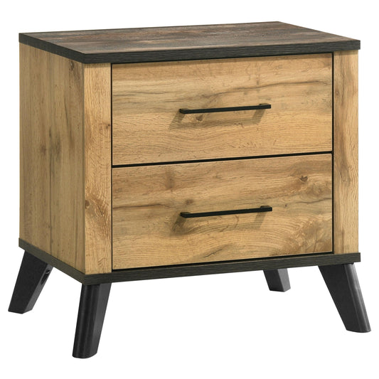 Coaster Furniture Kaywood 225002 2-Drawer Nightstand Bedside Table - Natural Pine IMAGE 1