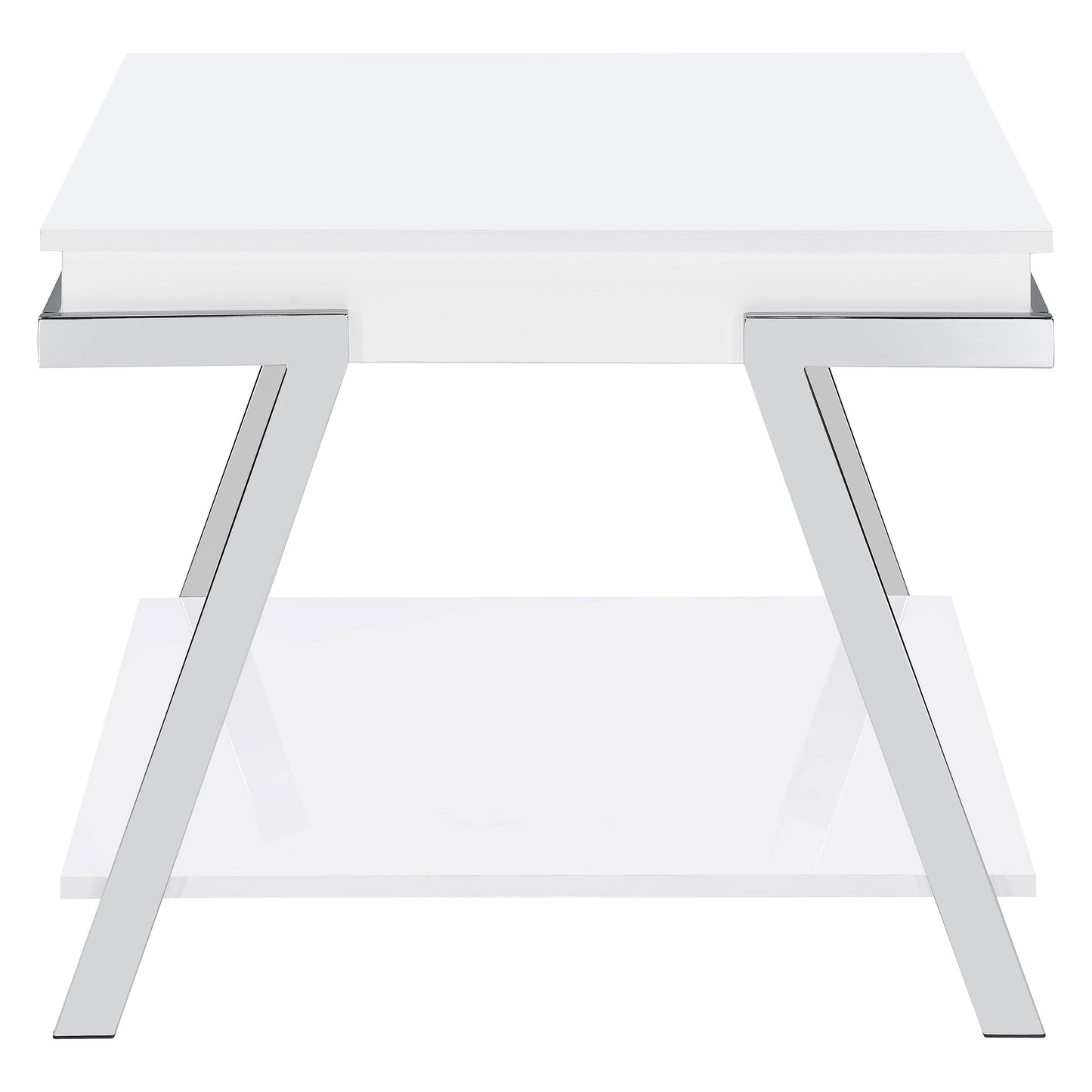 Coaster Furniture Marcia 708157 Rectangular Side End Table - White High Gloss IMAGE 6