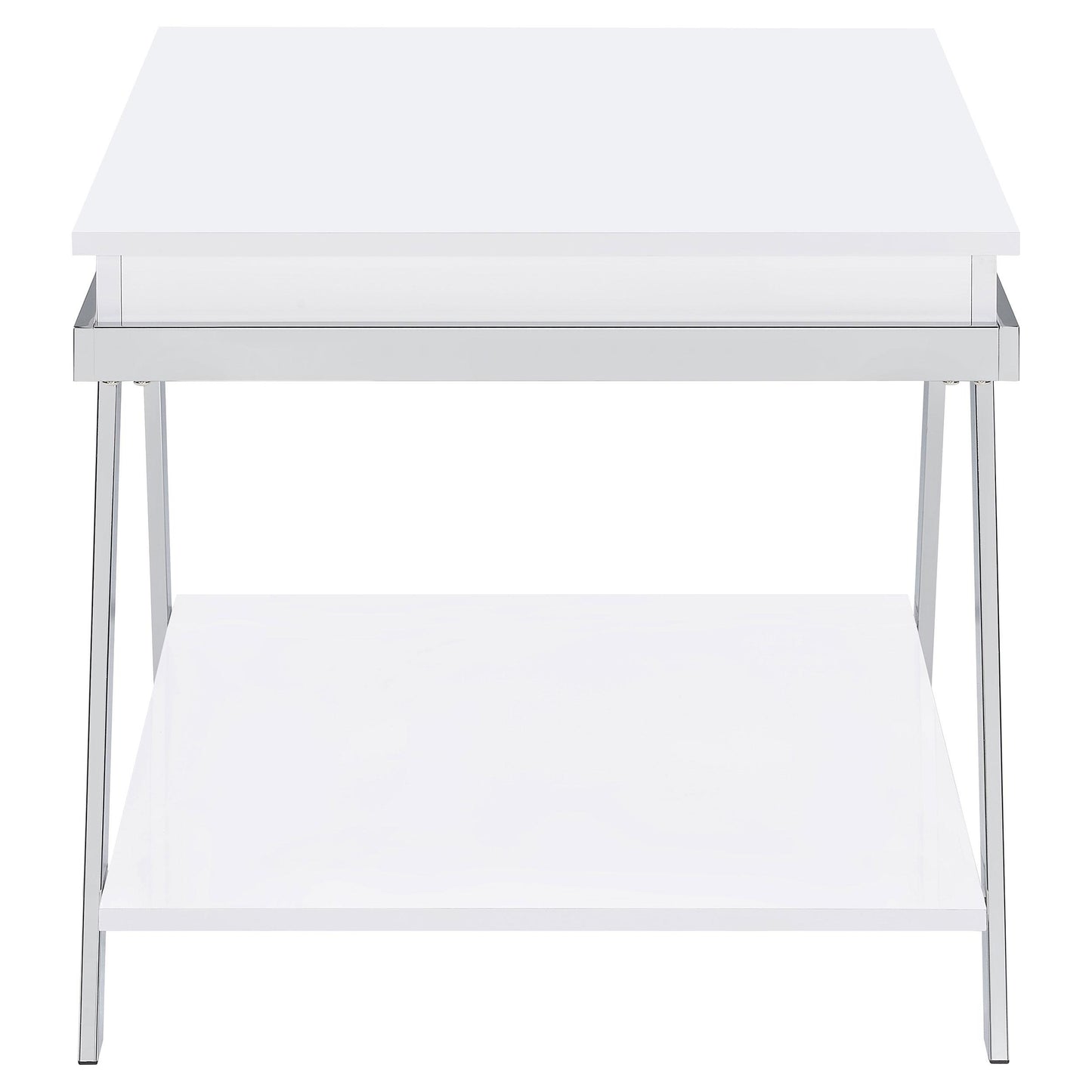 Coaster Furniture Marcia 708157 Rectangular Side End Table - White High Gloss IMAGE 7