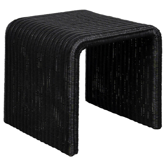 Coaster Furniture Cahya 708517 Woven Rattan Square End Table - Black IMAGE 1