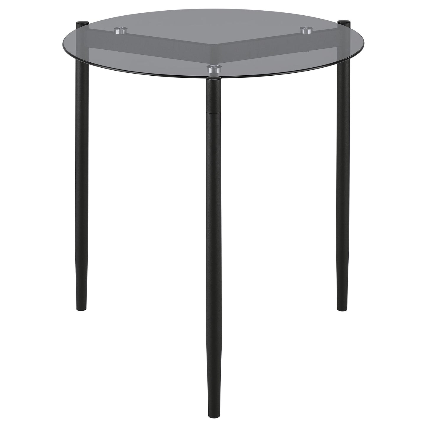 Coaster Furniture Rosalie 710167 Round Smoked Glass Top End Table - Grey IMAGE 5