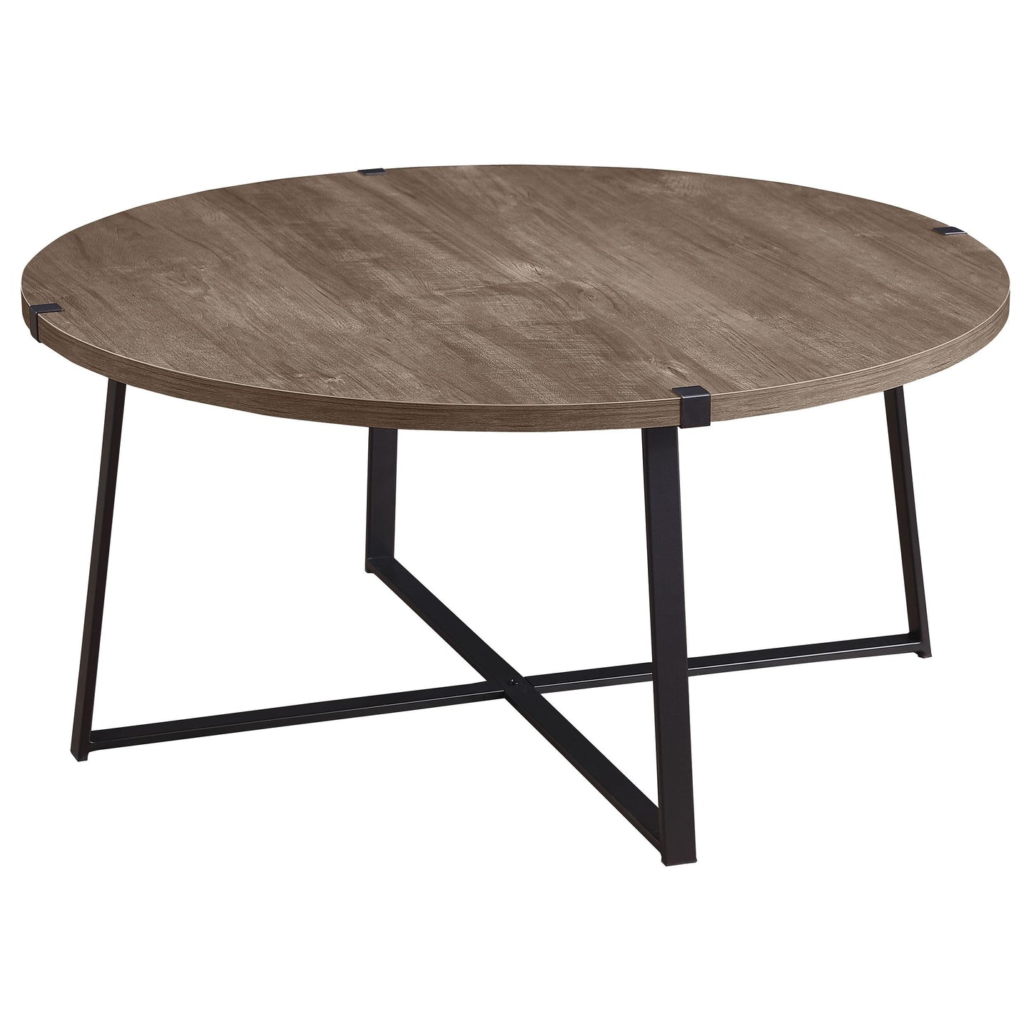 Coaster Furniture Marcus 710298 Round Engineered Wood Coffee Table - Light Brown IMAGE 4