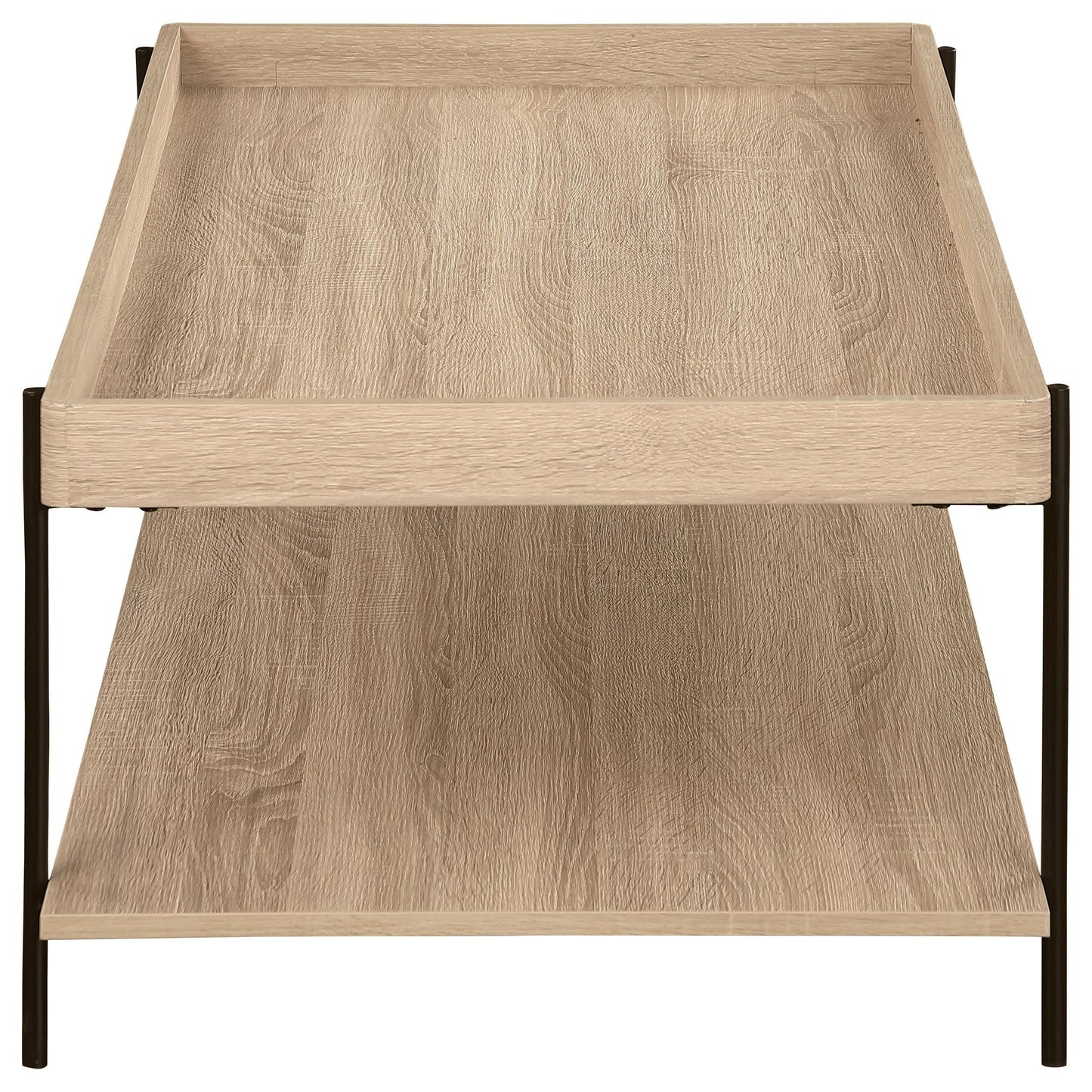 Coaster Furniture Fallon 710308 Rectangular Engineered Wood Coffee Table - Light Brown IMAGE 5