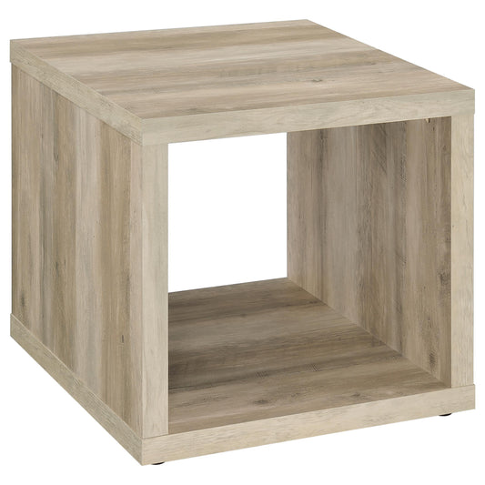 Coaster Furniture Frisco 710517 Square Engineered Wood Side End Table - Distressed Pine IMAGE 1