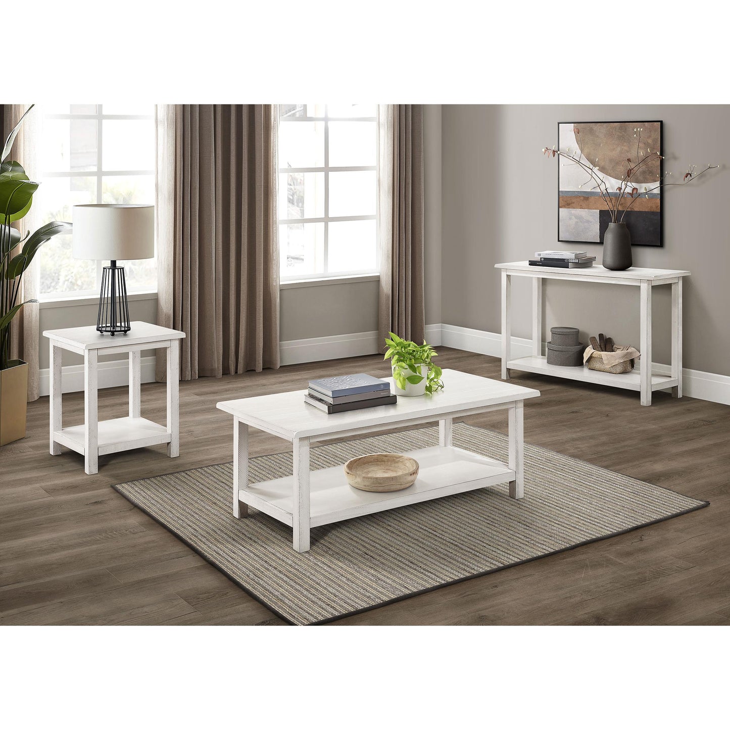 Coaster Furniture Payne 710559 Wood Entryway Sofa Console Table - White IMAGE 6