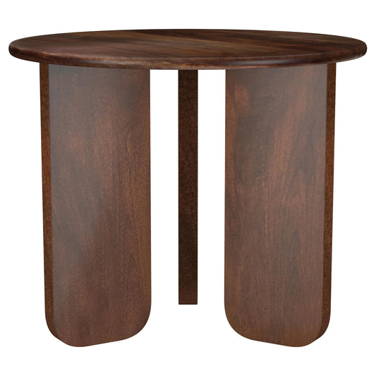 Coaster Furniture Dale 721997 Round Solid Mango Wood Side End Table - Brown IMAGE 1