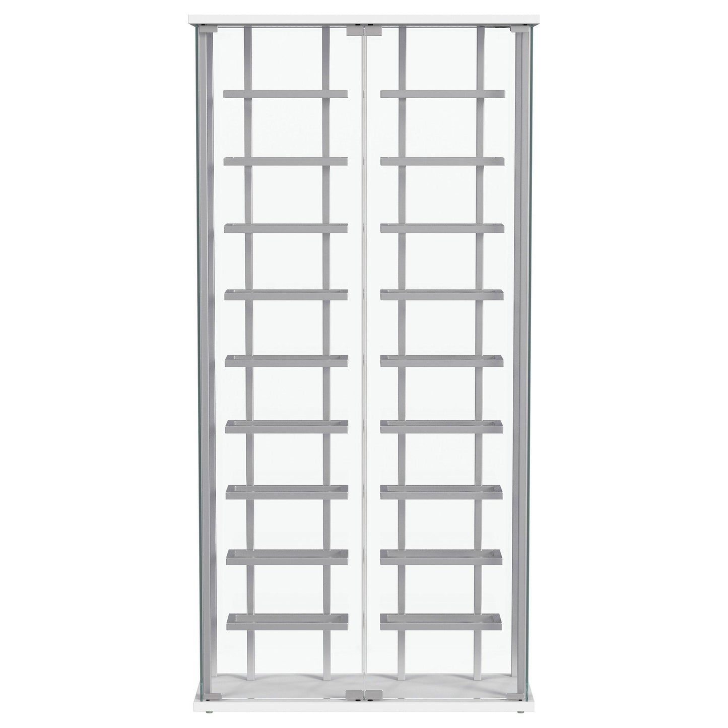 Coaster Furniture Montara 182037 Tempered Glass Wine Storage LED Curio Cabinet - Chrome IMAGE 12