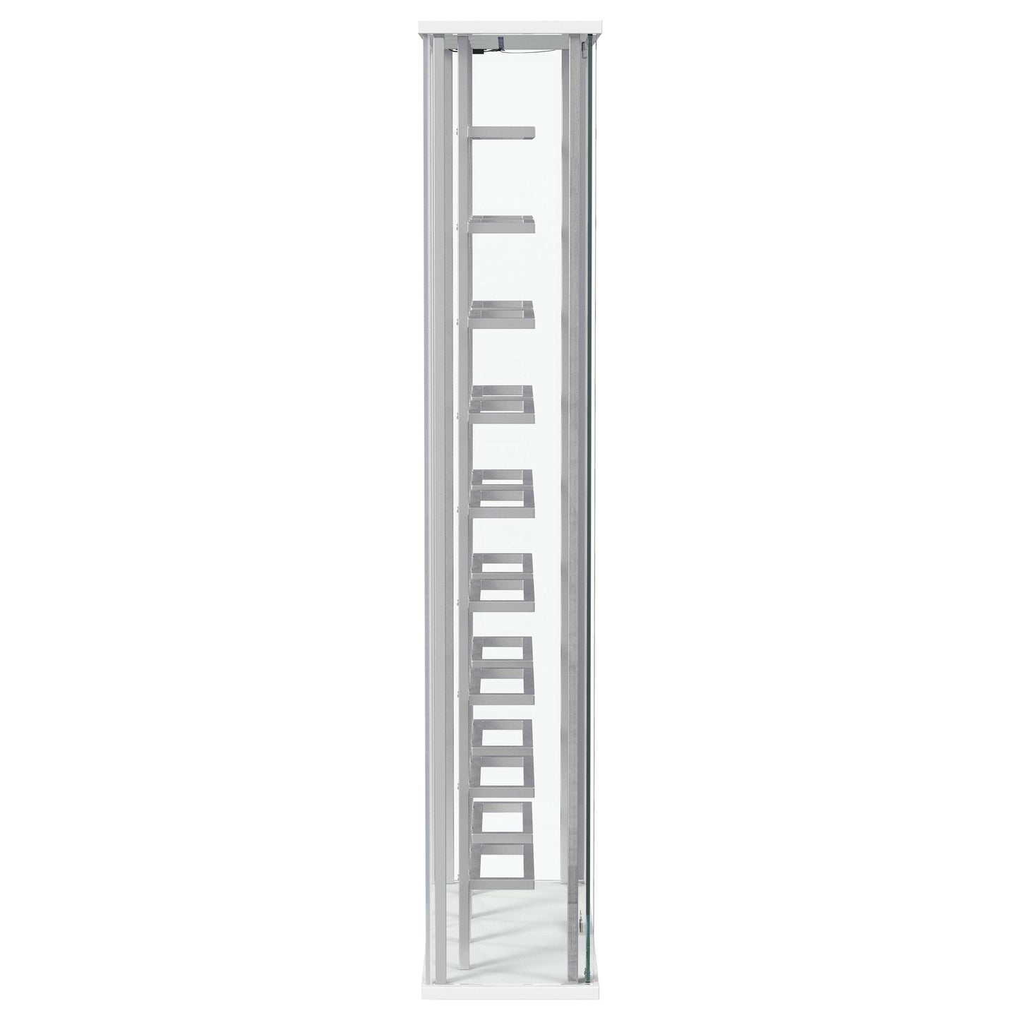 Coaster Furniture Montara 182037 Tempered Glass Wine Storage LED Curio Cabinet - Chrome IMAGE 15