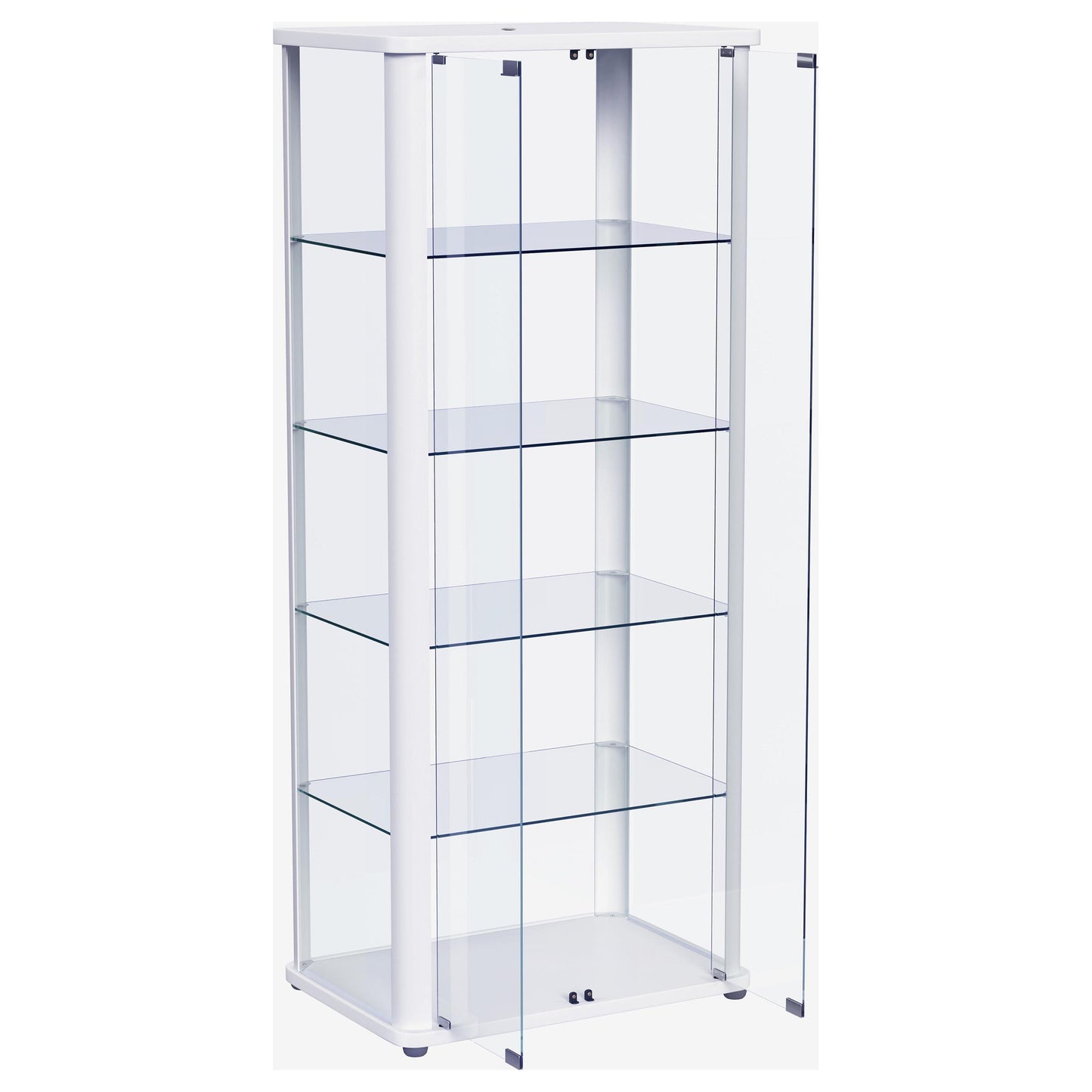 Coaster Furniture Aero 950399 5-shelf Display Curio Cabinet with LED Lighting - White IMAGE 5