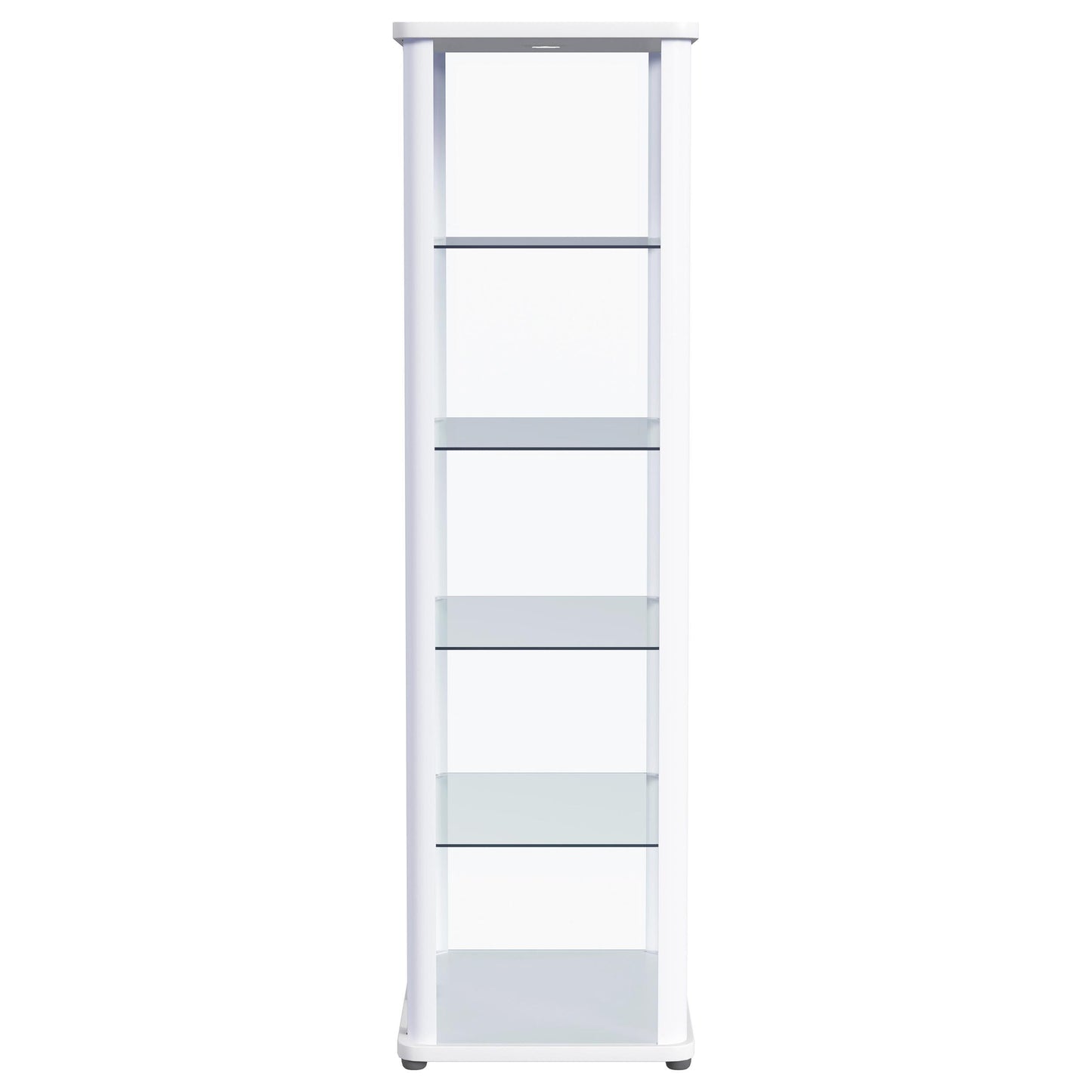Coaster Furniture Aero 950399 5-shelf Display Curio Cabinet with LED Lighting - White IMAGE 8