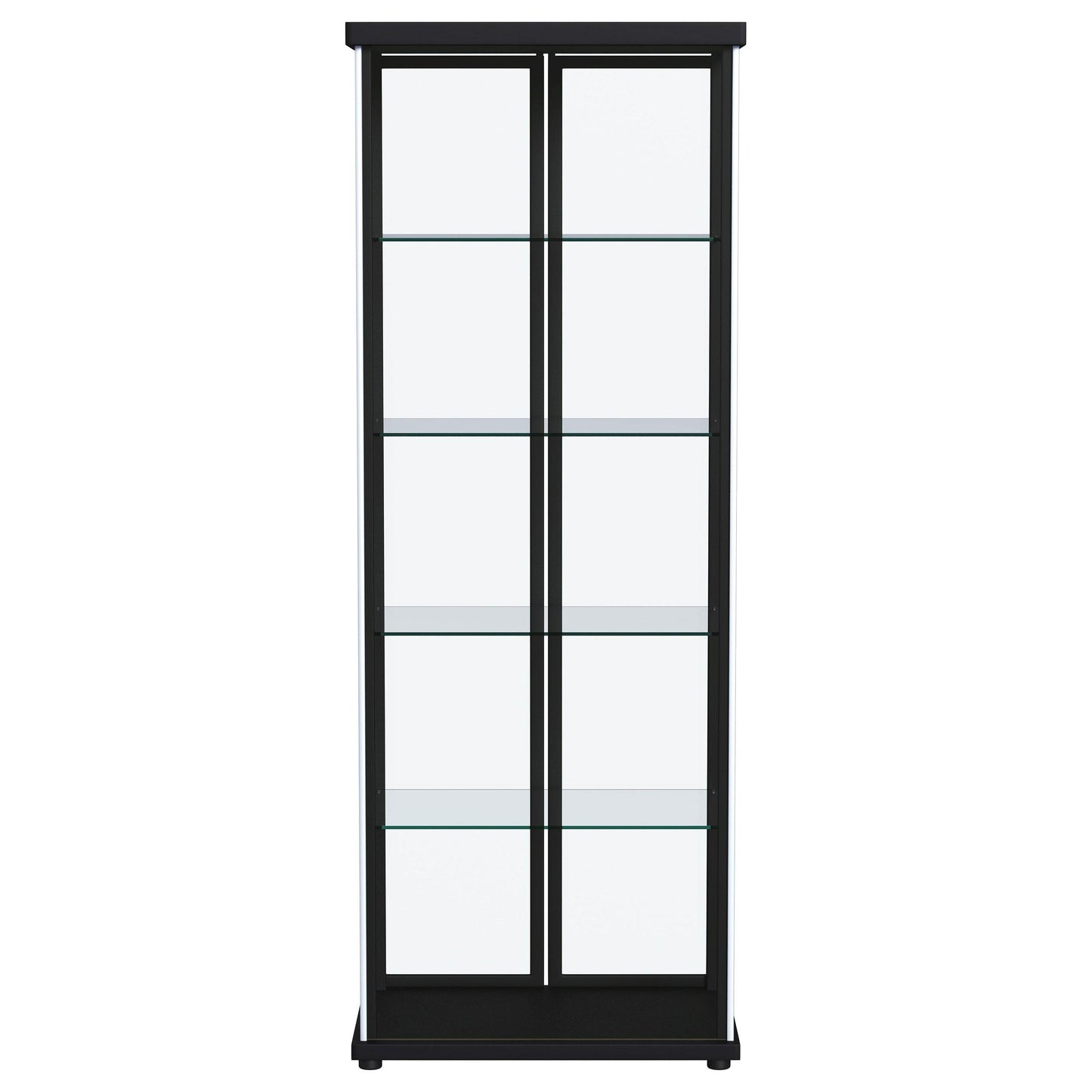 Coaster Furniture Aero 950400 4-shelf Display Curio Cabinet with LED Lighting - Black IMAGE 10