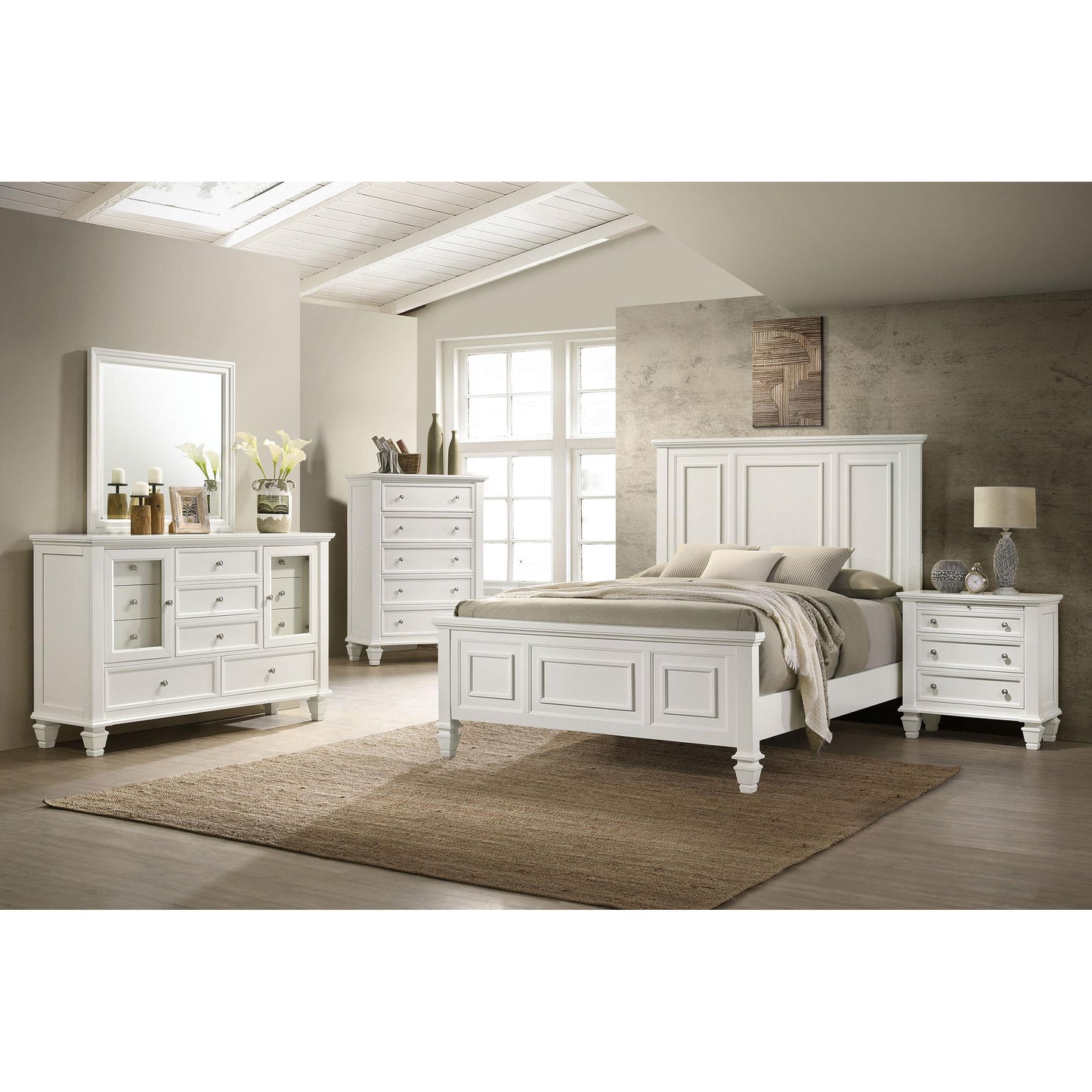 Coaster Furniture Sandy Beach 201303M 11-Drawer Dresser with Mirror - Cream White IMAGE 10