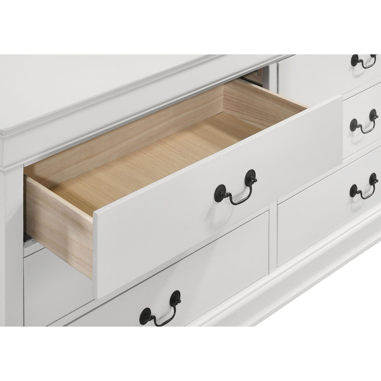 Coaster Furniture Louis Philippe 202443M 6-Drawer Dresser and Mirror - White IMAGE 11