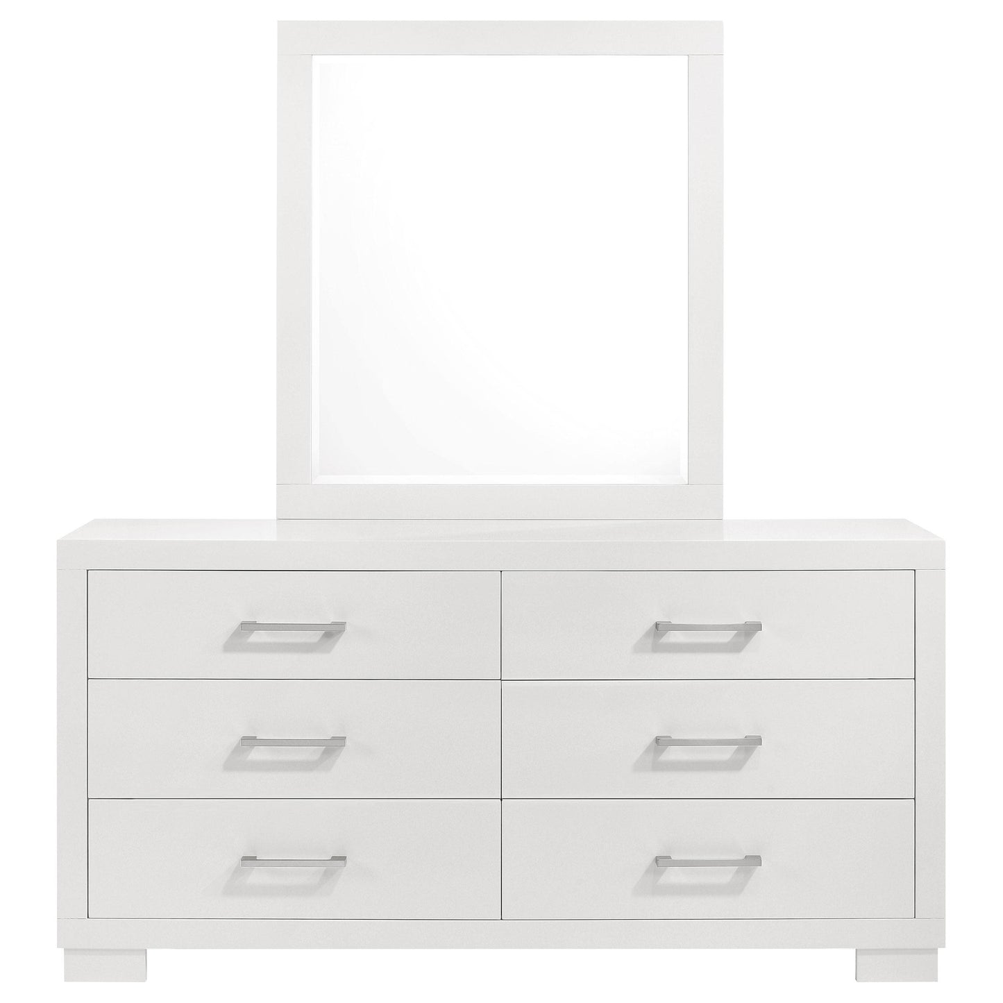 Coaster Furniture Jessica 202993M 6-Drawer Dresser with Mirror - Cream White IMAGE 3