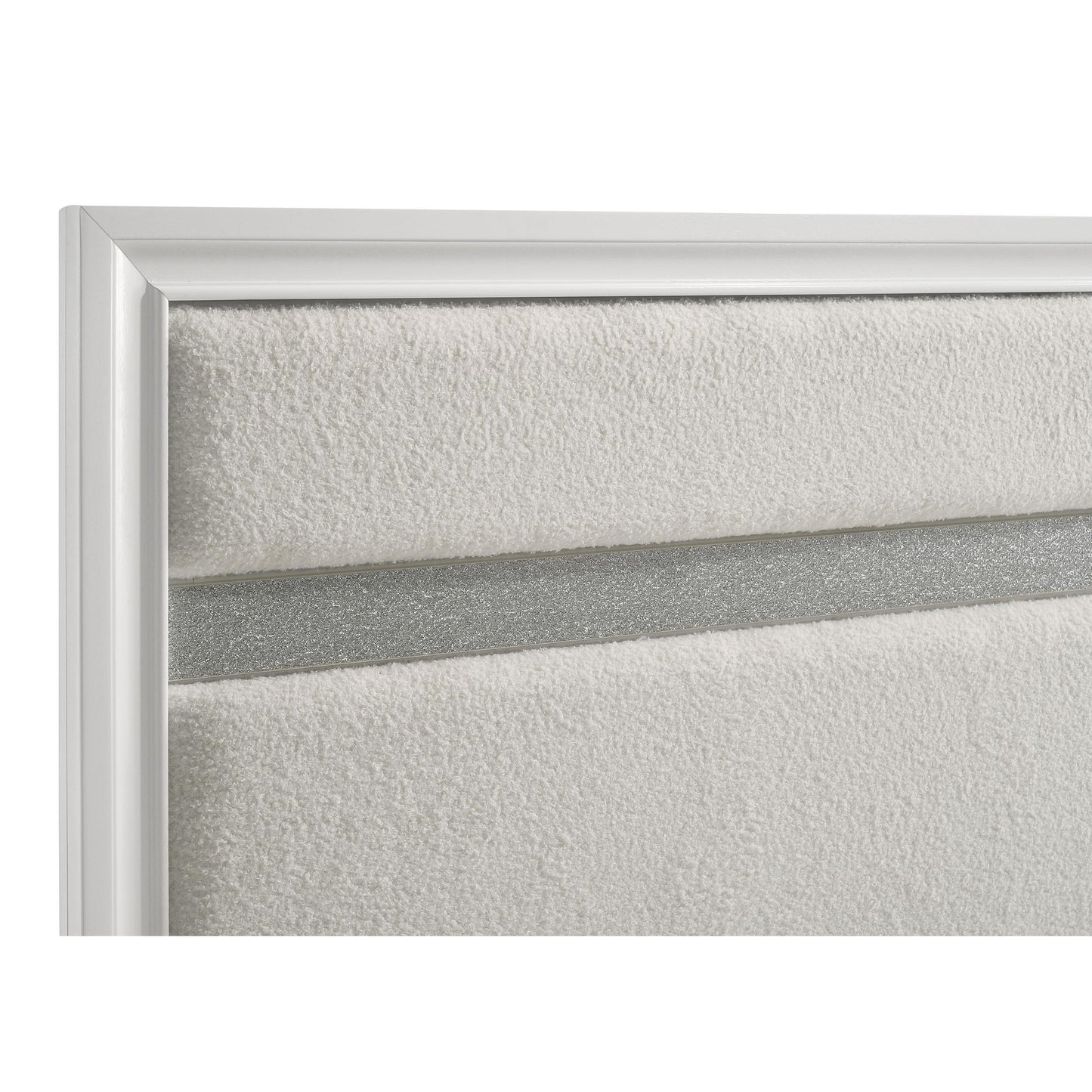 Coaster Furniture Miranda 205110Q 54-inch Upholstered Queen Panel Bed - White IMAGE 8