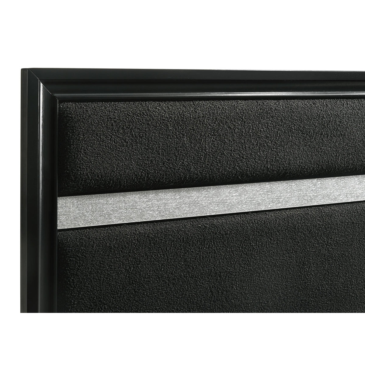 Coaster Furniture Miranda 206360T 54-inch Upholstered Twin Panel Bed - Black IMAGE 6