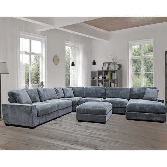 PFC Furniture Industries Fabric 7 pc Sectional U8540 7 pc Sectional - Arizona Charcoal IMAGE 1