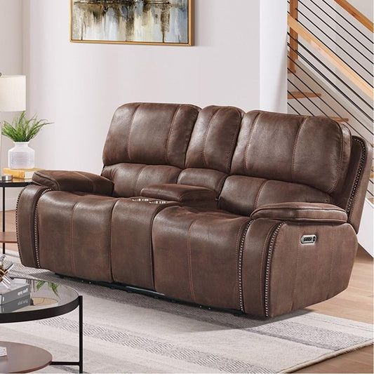 PFC Furniture Industries Atlantis Power Reclining Loveseat with Console Atlantis U5230 Power Reclining Loveseat IMAGE 1